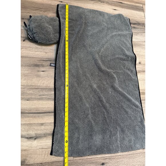 Dog Drying Towel & Glove Set For Pet Grooming Gray Microfiber Fast Absorbent 35" - Picture 7 of 12